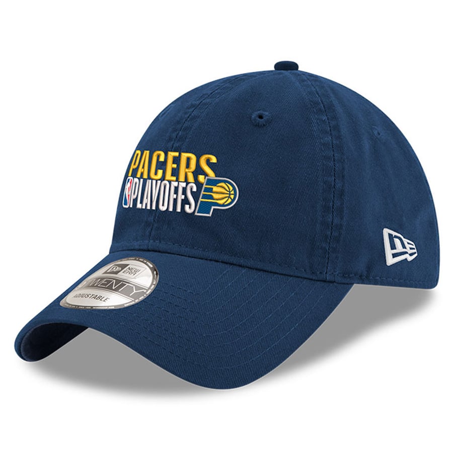 Men's Indiana Pacers New Era Navy 2024 NBA Playoffs 9TWENTY Adjustable Hat
