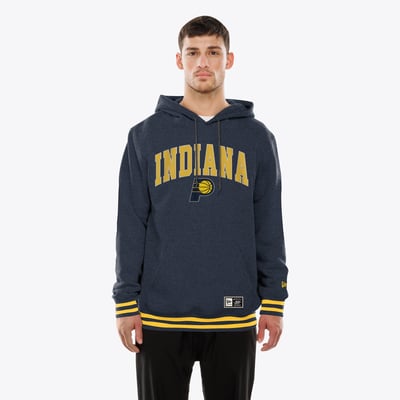  Indiana Pacers New Era Throwback Applique Logo Hoodie - Navy