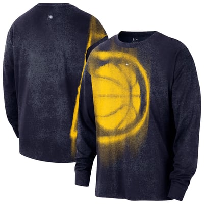 Indiana Pacers Nike 2026/27 Standard Issue Game Theater Team Anthem Long Sleeve T-Shirt - Navy
