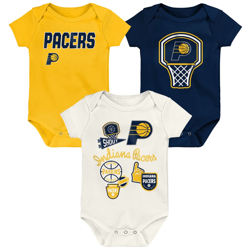 Indiana Pacers Outerstuff Newborn Three-Pack Littlest Player Bodysuit Set