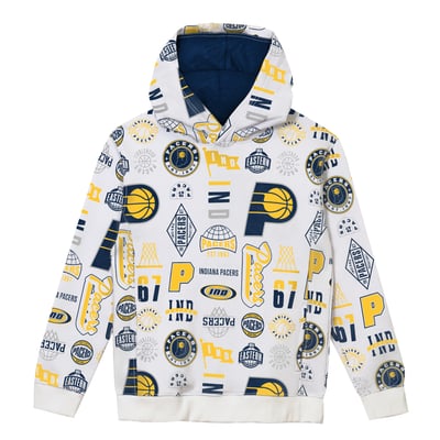 Indiana Pacers Outerstuff Preschool 3-and-D Allover Hoodie - White