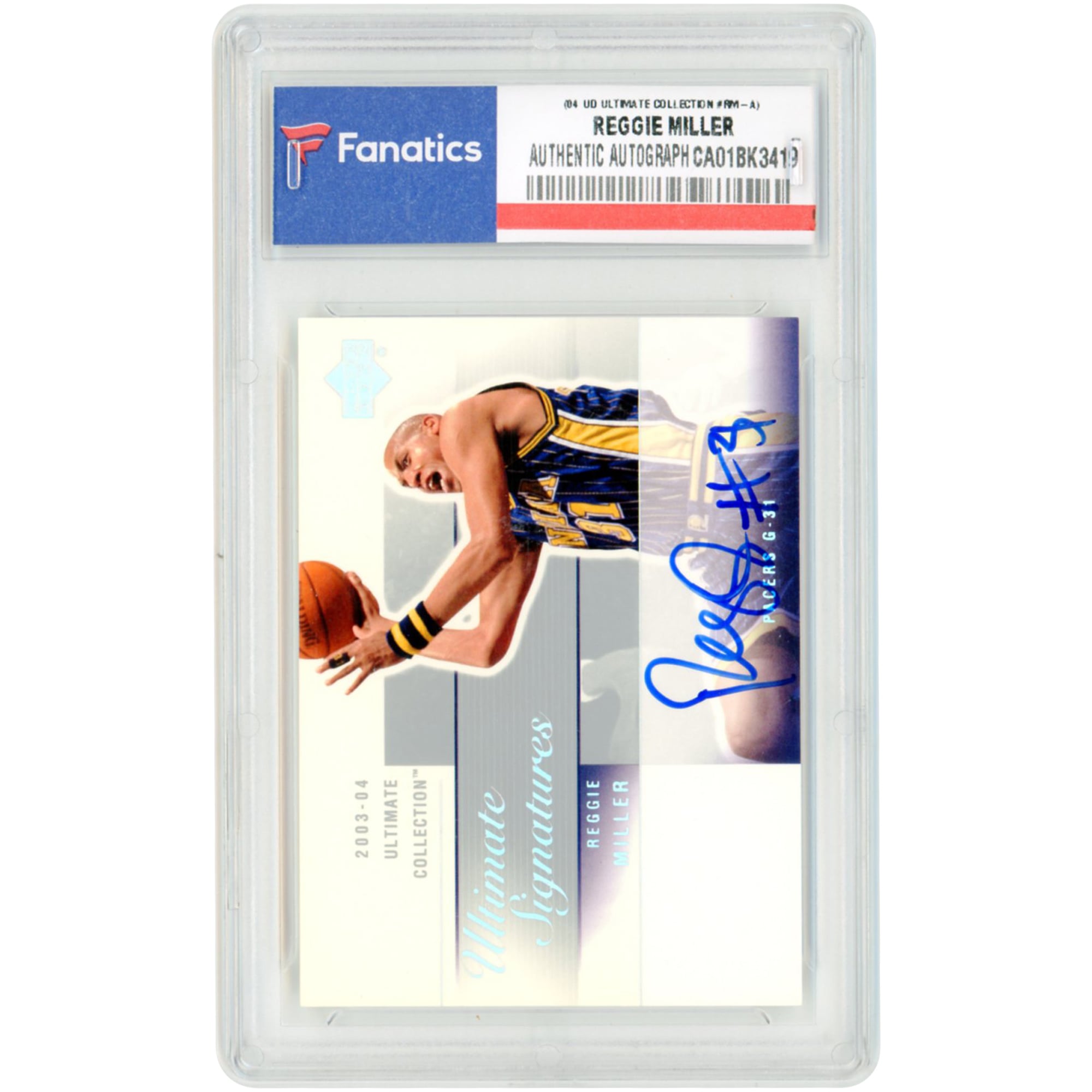 Reggie Miller Indiana Pacers Autographed 2003-04 Upper Deck 