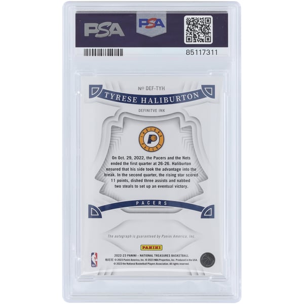 Tyrese Haliburton Indiana Pacers Autographed 2022-23 Panini 