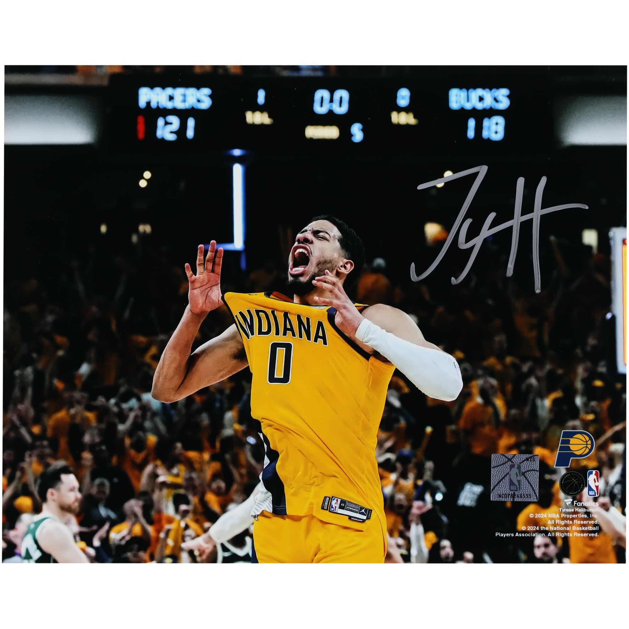 Tyrese Haliburton Indiana Pacers Autographed Fanatics Authentic 8 