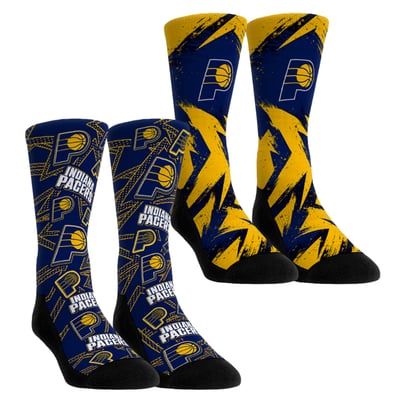 Indiana Pacers Rock Em Unisex Game Day 2-Pack Crew Socks - Navy