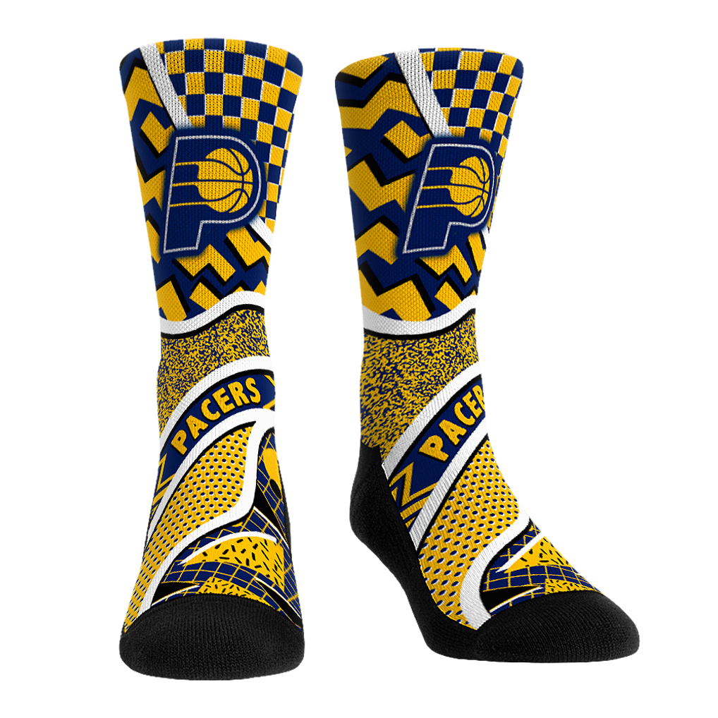 Indiana Pacers Rock Em Socks Unisex Ball Pattern Crew Socks