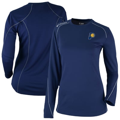  Indiana Pacers Columbia Women's Omni-Wick Shotgun Long Sleeve Top - Navy
