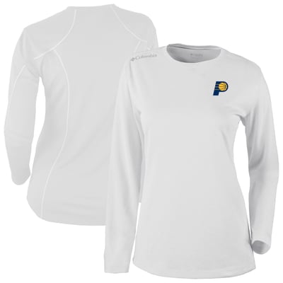  Indiana Pacers Columbia Women's Omni-Wick Shotgun Long Sleeve Top - White