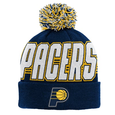 Indiana Pacers Outerstuff Youth Cuffed Knit Hat with Pom - Navy