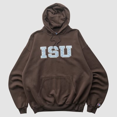Indiana State Sycamores Champion 2000s Hooded Pullover Sweatshirt - Brown - L by Fanatics Real Vintage