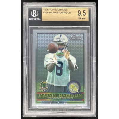 1996 Topps Chrome #156 Marvin Harrison RC BGS 9.5