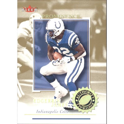 2001 Fleer Authority Prominence 125 #79 Edgerrin James