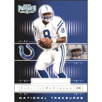 2001 Playoff Preferred National Treasures Silver #111 Roderick Robinson