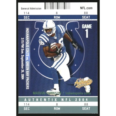 2004 Fleer Authentix General Admission Green #14 Marvin Harrison
