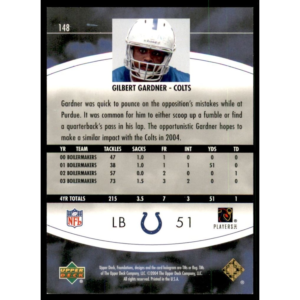 2004 Upper Deck Foundations Exclusive Rainbow Silver #148 Gilbert Gardner