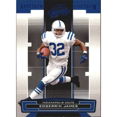 2005 Absolute Memorabilia Spectrum Blue Retail #66 Edgerrin James