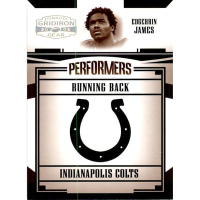 2005 Donruss Gridiron Gear Performers Gold Holofoil #18 Edgerrin James