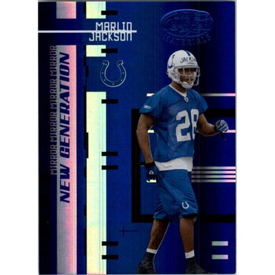 2005 Leaf Certified Materials Mirror Blue #163 Marlin Jackson
