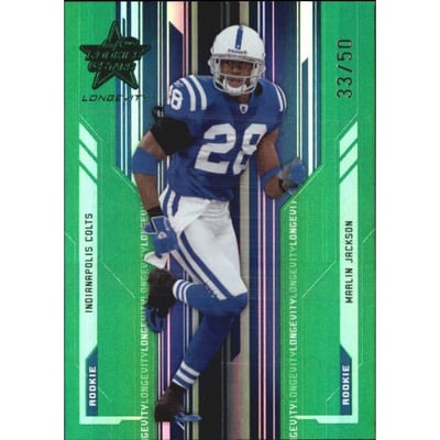 2005 Leaf Rookies and Stars Longevity Emerald #235 Marlin Jackson