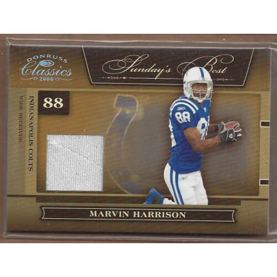 2006 Donruss Classics Sunday's Best Jerseys #27 Marvin Harrison