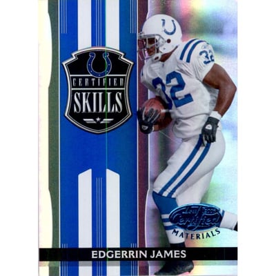 2006 Leaf Certified Materials Certified Skills Blue #9 Edgerrin James