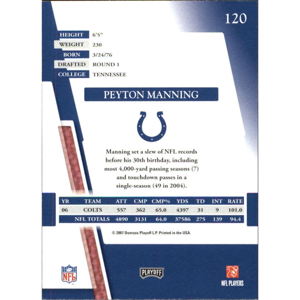 2007 Absolute Memorabilia #120 Peyton Manning