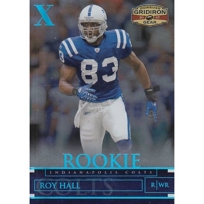 2007 Donruss Gridiron Gear Platinum Holofoil X's #180 Roy Hall
