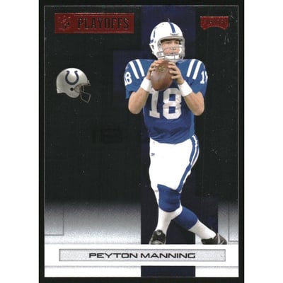 2007 Playoff NFL Playoffs Red Metalized #42 Peyton Manning