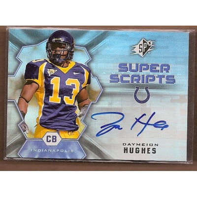 2007 SPx Super Scripts Autographs #SSDH Daymeion Hughes