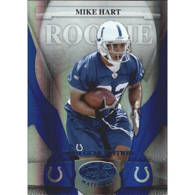 2008 Leaf Certified Materials Mirror Blue #186 Mike Hart
