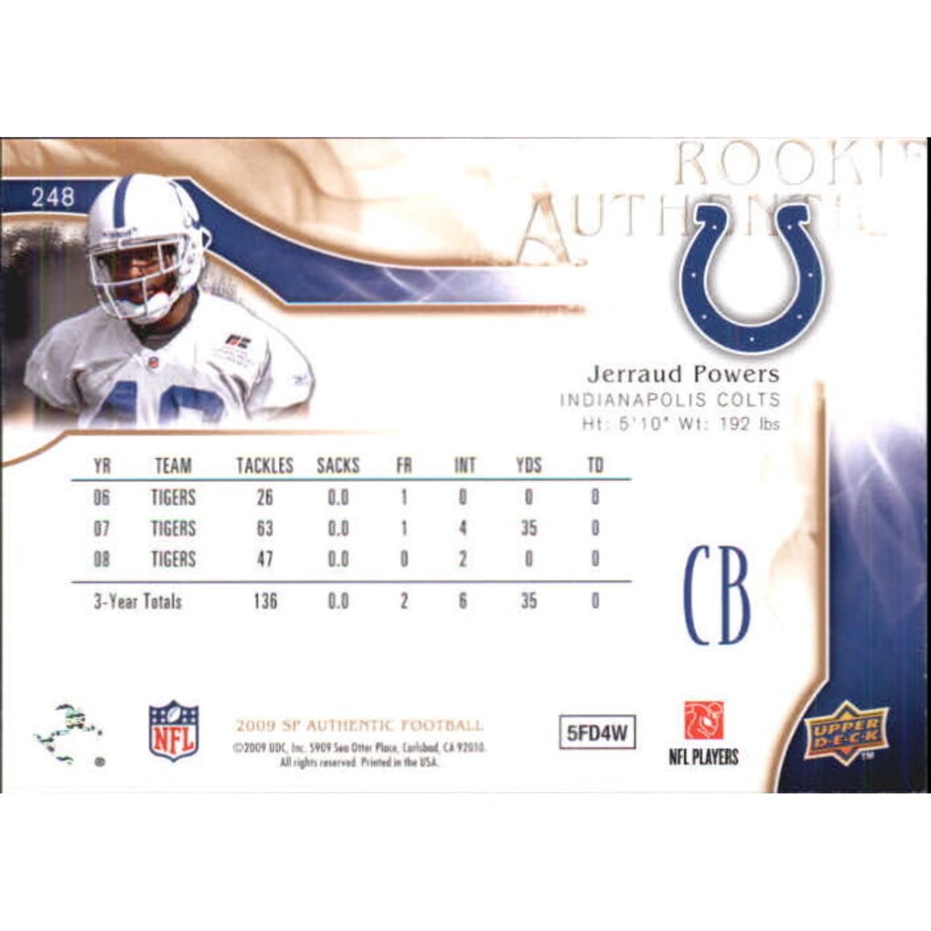 2009 SP Authentic Bronze #248 Jerraud Powers