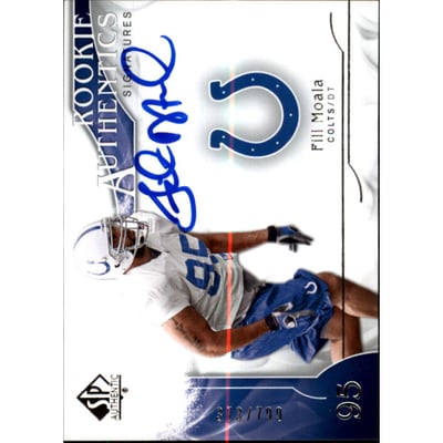 2009 SP Authentic #338 Fili Moala AU/799 RC