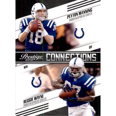 2010 Prestige Connections #4 Peyton Manning/Reggie Wayne