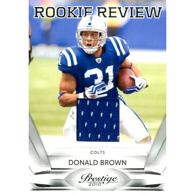 2010 Prestige Rookie Review Materials #20 Donald Brown