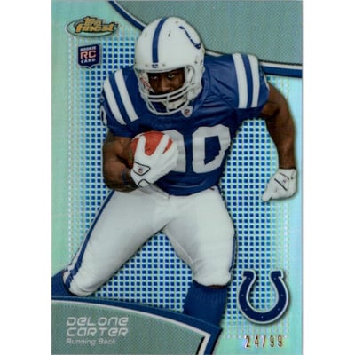 2011 Finest Blue Refractors #82 Delone Carter