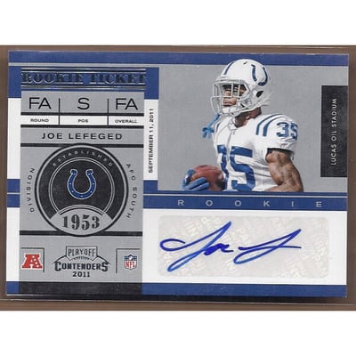 2011 Playoff Contenders #142 Joe Lefeged AU RC