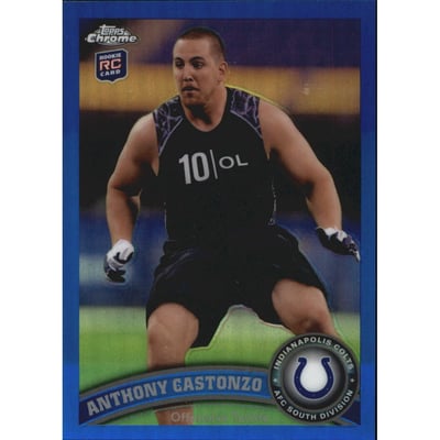 2011 Topps Chrome Blue Refractors #213 Anthony Castonzo
