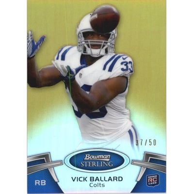 2012 Bowman Sterling Gold Refractors #13 Vick Ballard