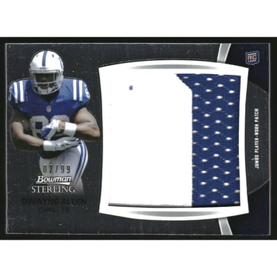 2012 Bowman Sterling Relics Jumbo #BSJRPDA Dwayne Allen
