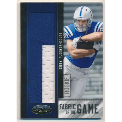 2012 Certified Rookie Fabric of the Game Prime #16 Coby Fleener