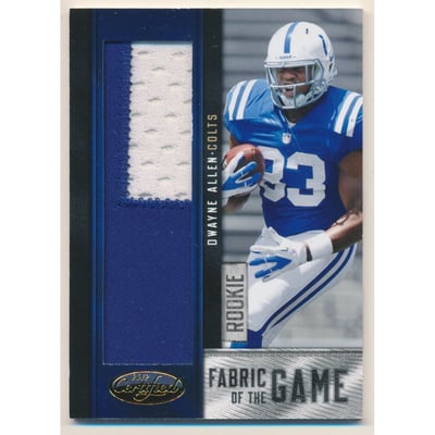 2012 Certified Rookie Fabric of the Game Prime #18 Dwayne Allen