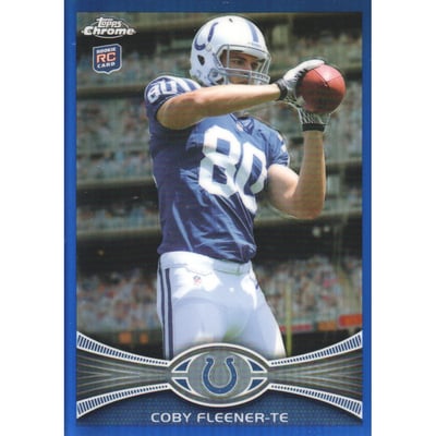 2012 Topps Chrome Blue Refractors #209 Coby Fleener