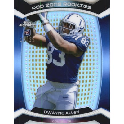 2012 Topps Chrome Red Zone Rookies Blue Refractors #RZDC8 Dwayne Allen