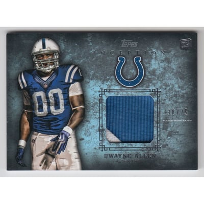2012 Topps Inception Rookie Relics Patch Blue #RPDA Dwayne Allen