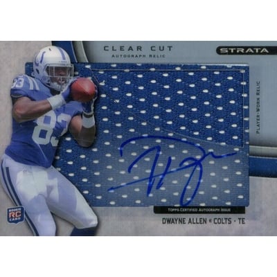 2012 Topps Strata Clear Cut Rookie Relic Autographs #CCARDA Dwayne Allen