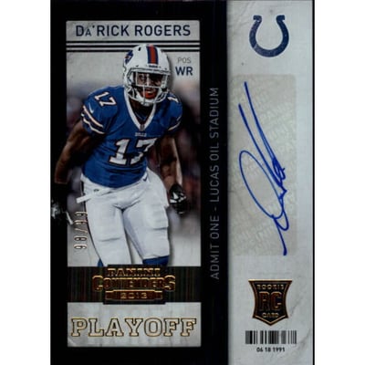 2013 Panini Contenders Playoff Ticket #127A Da'Rick Rogers AU