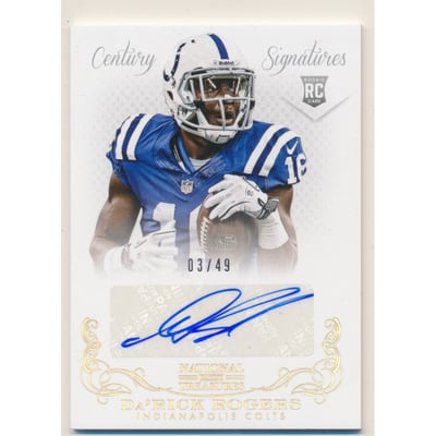 2013 Panini National Treasures Century Gold #266 Da'Rick Rogers AU