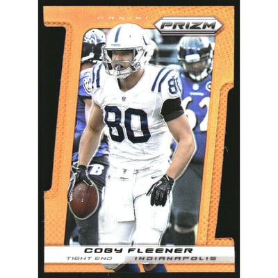 2013 Panini Prizm Prizms Orange Die Cut #38 Coby Fleener