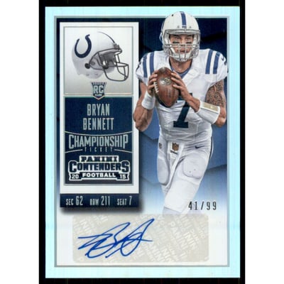 2015 Panini Contenders Championship Ticket #165 Bryan Bennett AU/99