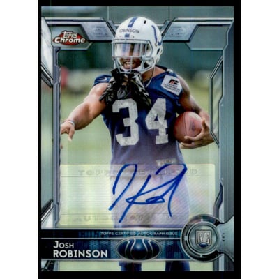 2015 Topps Chrome Mini Rookie Autographs Refractors #198 Josh Robinson